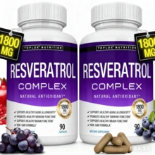 Resveratrol Supplement 1800 Mg Antioxidant Complex - Highly Potent Natural Trans-Resveratrol Pills For Healthy Aging, Overall Health Support, Immune System, Brain Function, For Men Women, 90 Capsules - 其他 - 查看 10