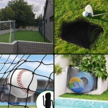 1pc 3.5mm Heavy Duty Golf Practice Net - Includes 20 Tie Down Straps For Securing, Sports Barrier Training Net, Golf Training Accessory, Suitable For Golf, Baseball, Field Hockey, Soccer - Adjustable Size, Suitable For Backyard Driving And Indoor/Outdoor Use