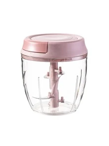 Manual Baby Food Chopper - Mini Kitchen Garlic Crusher & Meat Grinder, One-Pull Blending Device For Infant Puree & Cooking Ingredients.