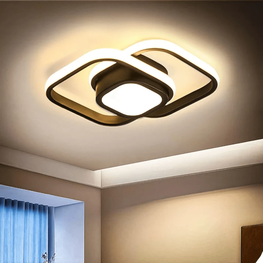 Modern Ceiling Lamp For Bedroom, Living Room, Entrance Hall, Living Room - Black - View 1