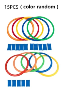 5 pièces/10 pièces/15 pièces/20 pièces Anneaux et cerceaux de marelle pour enfants, jouets d'éducation précoce. Résistants et durables, sans déformation. Jeux sportifs intérieurs/extérieurs, activités interactives parent-enfant pour améliorer l'équilibre corporel et les compétences de coordination motrice des enfants. Aides pédagogiques pour l'éducation physique (couleurs aléatoires) - Multicolore - Voir 16