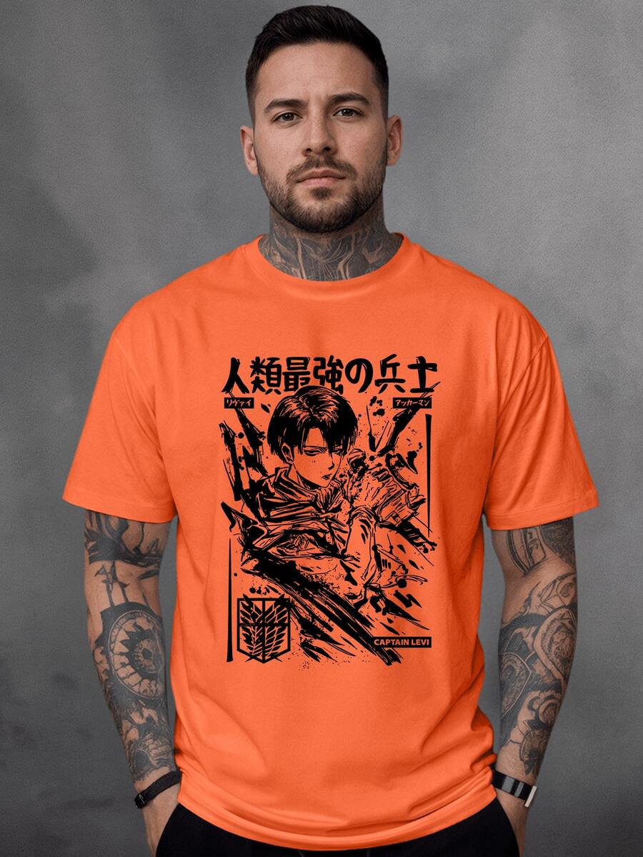 Men T-Shirts - 橘色 - 查看 1