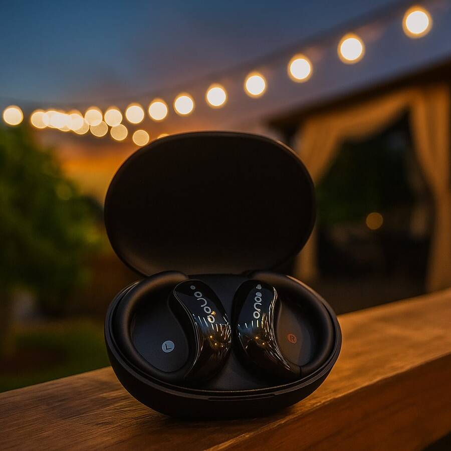 Audífonos Traductor de Idiomas, Soporte Multilingüe con Manual de Instrucciones, Conexión Bluetooth, Batería Larga Duración, Ideal para Estudiantes, Viajeros y Conversaciones Internacionales. - Negro - Ver 1