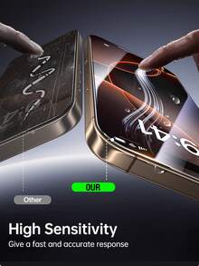 4 bucăți de folie de protecție pentru ecranul 17 Pro Max, sticlă securizată HD transparentă, folie de sticlă securizată cu acoperire completă 9H+, folie de protecție pentru ecran compatibilă cu seriile 17-11, folie de protecție pentru ecranul din sticlă securizată 9D ultra-clară