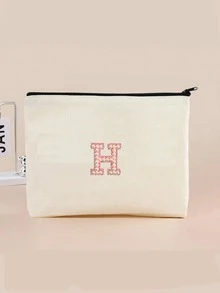 1 件 A-Z 字母 DIY 空白手提包、旅行洗漱包、绘画帆布包、帆布化妆包、绘画包、儿童包、工作、学校、旅行铅笔盒、实用 - 米色 - 查看 35