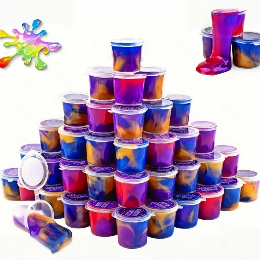 Slime Galaxy, Hộp quà tiệc Galaxy, Đồ chơi trẻ em, Chất đàn hồi, Cốc slime Galaxy - Quà tặng tiệc slime cho trẻ em dịp Giáng sinh, Halloween, Lễ Phục sinh, Ngày Valentine, Năm mới, Chất đàn hồi, Không dính, Không bẩn, Giảm căng thẳng, Phù hợp cho cả nam và nữ - Phần thưởng trong lớp học, Đồ dùng tiệc (Màu ngẫu nhiên) (Hộp màu ngẫu nhiên) - 6 - Xem 1