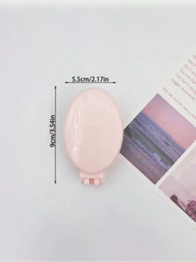 1 Peine plegable - Crema, portátil, con espejo incorporado