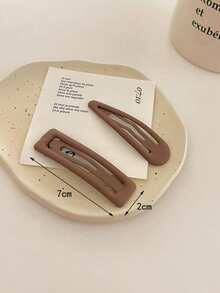 4 pièces Ensemble de pinces à cheveux BB de couleur mate minimaliste, convient pour la vie quotidienne, les tenues décontractées et les vacances, pinces à cheveux