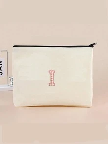 1 件 A-Z 字母 DIY 空白手提包、旅行洗漱包、绘画帆布包、帆布化妆包、绘画包、儿童包、工作、学校、旅行铅笔盒、实用 - 米色 - 查看 22