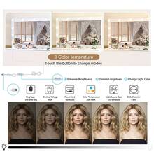 Makeup Vanity With Lights,Vanity Desk With Mirror And Stool,White Dresser Table With Drawers And Open Shelves,3 Color Modes,10 LED Light,Sliding Mirror,Adjustable Brightness,Modern Wood Vanity Desk Set For Bedroom,Bathroom,Halloween Gift For Women - 白色 - 查看 3