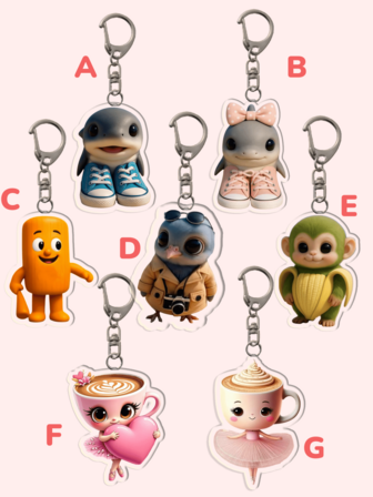 1pc Acrylic Creative Italian Silly Cartoon Animal Brainrot Cat Meme Keychains: Funny Sigma Skibidi Rizz Animal Accessories.Ideal For Boyfriends, Girlfriends, Family Members, Doctors, Nurses, Party Gifts, Cell Phone Decorations, And More.