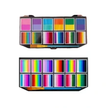 12 色高颜料水彩颜料套装（带刷子），鲜艳饱和，适合万圣节、圣诞节、狂欢节、生日派对装饰 - 顏色 - 查看 4