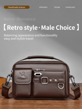  Bolso de mensajero, bolso de hombro, bolso de mano con múltiples bolsillos para hombres WEIXIER, con correa ajustable y desmontable, bolso casual para ir al trabajo, maletín de negocios, adecuado para ir al trabajo, compras, reuniones, regalo para cumpleaños, días festivos