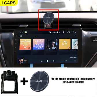  LCARS 汽车仪表盘手机支架，适用于第八代凯美瑞 2018-2020，磁性车载手机支架，专用底座，适用于所有智能手机