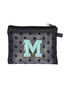 Mini Portable Mesh Medicine Bag, First Aid Kit With Blue Towel Embroidered Letters A-Z, Medical First Aid Kit, Outdoor Household Medicine Pill Storage Bag, Travel Storage Bag, Makeup Bag, Cosmetic Bag, Vacation Storage Bag, Skincare Bag, Lip Oil Storage Bag, Mother's Day Gift, Birthday Gift, Bathroom Storage, Student Dormitory Wash Bag, Gifts For Wives, Family, And Friends, Make Up Organizer - Multicolor - View 14