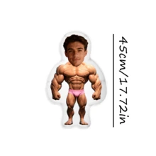 Customized Photo Hand Print Throw Pillow - Funny Gag Gift, Realistic 3D Printed Face Design, Soft Plush Fabric, Perfect Personalized Gift For Her - Template 9 - View 13