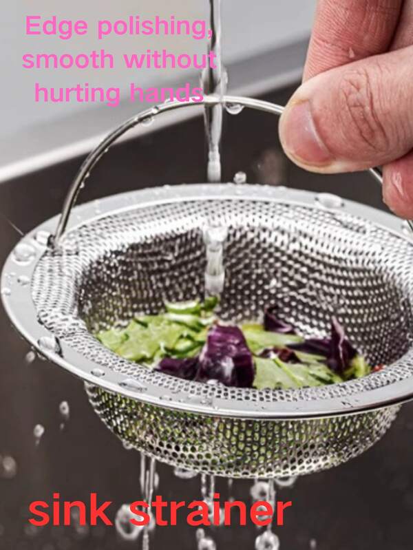 Colador de fregadero de cocina, filtro de drenaje de fregadero, cesta coladora de fregadero, colador de drenaje de fregadero de acero inoxidable y recolector de residuos de alimentos de cocina, filtro de drenaje de fregadero de cocina, colador de fregadero de acero inoxidable, atrapador de drenaje de lavabo de lavado de verduras, universal