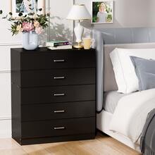 Vida Designs White Chest Of Drawers, 4 Drawer Metal Handles Runners Anti-Bowing Support Furniture - Black - View 4