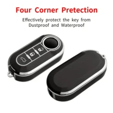 Ar Key Chain Cover For Fiat 500 500L Brava Bravo Doblo Ducato Fiorino Punto Panda Palio Stilo Lancia - Car Key Accessories Christmas Gift - Multicolor - View 5