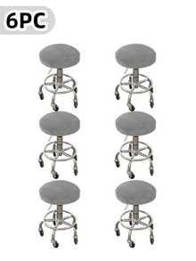 Velvet Round Stool Cover 12-15.8 Inch/30-40cm Round Seat Covers For Bar Stools, Luxurious Fabric Stretchable Wrinkle Resistant Washable Dustproof - Solid Color - View 12