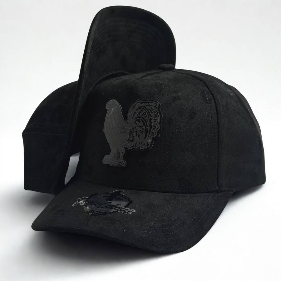 Gorra Premium Gallos De Pelea De Gallo Negro Placa Cafe/negro Único