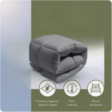 3D珠光床垫垫层 - 超柔软透气蓬松床垫，亲肤舒适，适用于卧室、榻榻米、宿舍、露营 | 四季皆宜，厚度2.36-3.2英寸，防滑设计