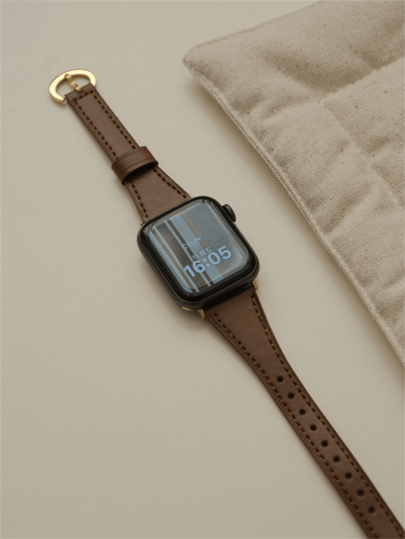 Correa de reloj de cuero sintético suave personalizada, adecuada para el modelo deportivo de mujer de , tamaños 38mm, 40mm, 41mm, 42mm, 44mm, 45mm, 46mm, 49mm, compatible con Apple Watch Series 10/%/8/7/6/5/4/3/2/1 SE Ultra
