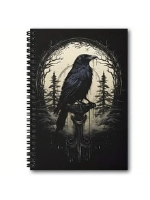 Gothic Spiral Notebook Diary, Witchcraft Style Office Supplies, Travel Office Daily Writing, Mysterious Gothic Style Work Record Book, Girl Gift