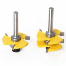 2 Pcs Router Bit 1/4 Milling Cutter Router Bit Assembly Tongue Stilt Kit Vmingo - Yellow - View 4