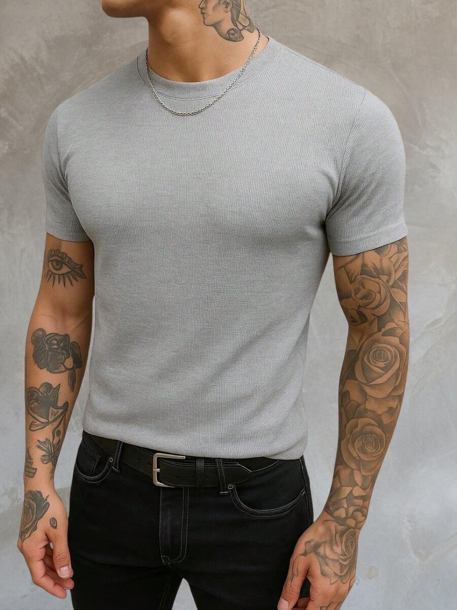 American In Ribbed Fabric - Grijs - Bekijken 1