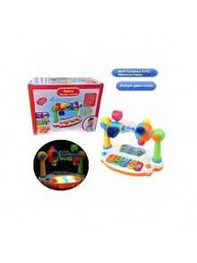 2025新款热销拼图音乐王国婴儿电子钢琴玩具，多功能带灯光，婴儿早教唱歌故事 - 复活节礼物，完美礼物 - 彩色 - 查看 7