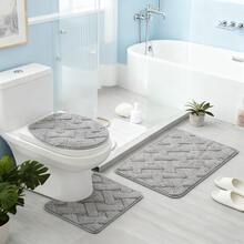 Juego de alfombras de baño - Beis - Ver 6