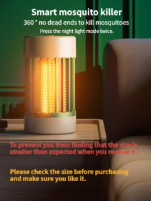 1pc Mute Electronic Insect Trap - USB-Powered Portable Bug Zapper With LED Ambiance Light, Durable Plastic Indoor/Outdoor Mosquito Killer For Camping & Home, No Chemicals, Design, Mosquito Zapper, Outdoor Pest Control, Modern Cylindrical Shape, USB Powered Device, Compact Design, Lightweight Construction, Home Users