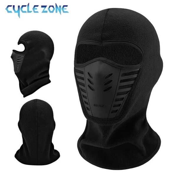 Maschera termica da ciclismo imbottita e calda, maschera termica per moto in autunno/inverno, maschera protettiva a copertura completa del viso antivento e antipolvere, traspirante