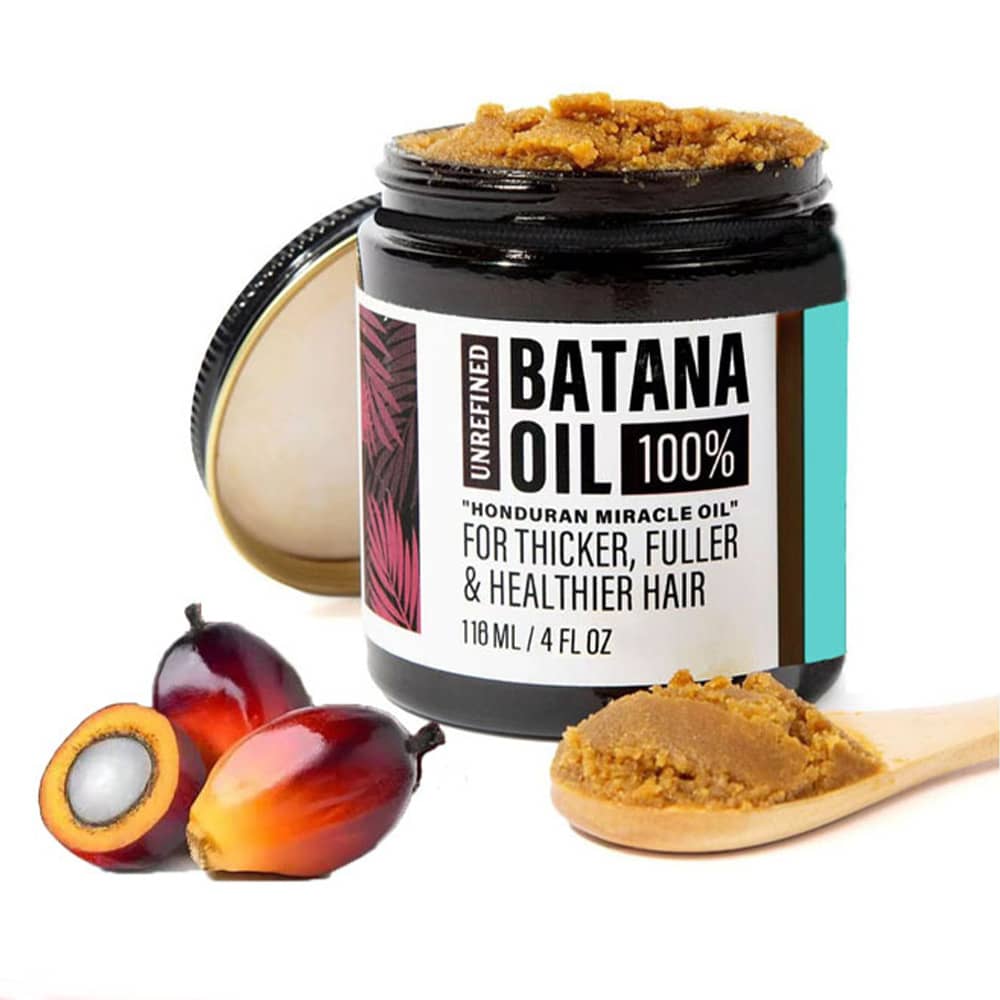 Unrefined Batana Oil For Hair - Authentic & Organic Dr Sebi Batana Hair Mask From Honduras - Natural Hair Oil - 4 Ounce Jar - 紫紅色 - 查看 1