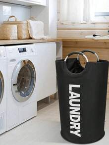 1个92升大容量黑色可折叠洗衣篮，空间宽敞，防水，可搭配内衬使用，轻便易携，可折叠，独立式高款衣物收纳篮，适用于浴室、卧室、宿舍、公寓等场所，节省空间，带提手，方便携带，透气网眼设计，速干，多房间收纳整理篮，可存放床单、玩具、毛巾、被褥等，是万圣节、感恩节、圣诞节、居家、招待客人和旅行的理想节日礼物。 - 彩色 - 查看 3