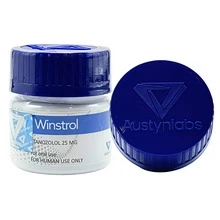 Winstrol Austyn Labs 25 MG 50 tabletas suplemento o producto farmacéutico sujeto a regulación, presentación de 50 tabletas 25 mg, consulte información y uso responsable bajo prescripción profesional - Blanco - Ver 3