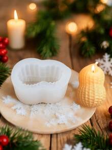 1 pieza Molde de silicona con forma de cacahuete para velas aromáticas DIY, accesorio de decoración de yeso con forma de cacahuete, vela hecha a mano, cera, molde de decoración de aromaterapia, formas lindas DIY, artesanía de velas festivas de Navidad para decoración navideña, obra de arte de yeso y cemento aromático, idea de regalo perfecta, decoración navideña para el hogar, decoraciones navideñas, accesorio de decoración de habitación, 2025