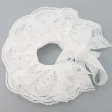 1pc Vintage Lace Ruffled Multi-Layer Detachable Collar Victorian Edwardian White Costume Neck Collar Unisex - 復古的 - 查看 6