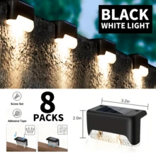 32/24/16/12/8/4-Piece Outdoor Solar Garden Lights – 1 LED Solar Illumination, Suitable For Home Garden Decor, Stairs, Terraces, Fences, Courtyards, And Wall Decorations – Auto On/Off, Durable, Easy To Install, Warm White Light - 1LED黑殼白光 - 查看 11