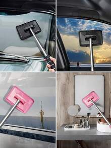 Windshield Cleaning Tools - Ultra-Fine Microfiber Cloth Car Glass Cleaning Brush - Detachable Handle, Car Windshield Squeegee, Interior Accessories, Car Cleaning Kit, Car Glass Cleaner, Windshield Cleaner. Auto Parts, Auto Accessories, Car Essentials, Automotive Supplies - Multicolor - View 7