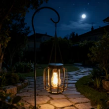 Lampe suspendue solaire avec chaîne et crochet, étanche pour une utilisation extérieure dans le jardin, la cour, la terrasse, le balcon, les arbres, le porche. Peut être suspendue dans le jardin pour décorer la cour, la terrasse, le balcon, les arbres, le porche