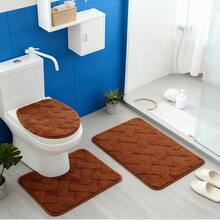 Juego de alfombras de baño - Beis - Ver 5