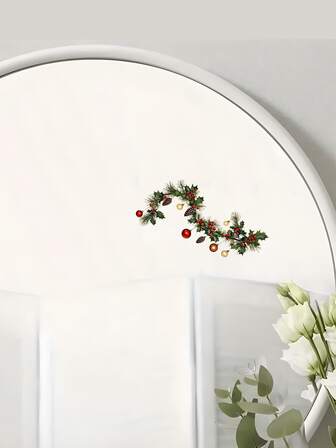 1-2pcs Christmas Balls Pine Tree Hanging Lights Decorative Wall Stickers,Self Adhesive Wall Art Decal For Home Decor,Waterproof Decal Stickers,PVC Stickers,Easy To Paste And Remove, Sticker Items Refresh Your Home For Home Decoration,Kitchen Background Decoration,Home Decoration, Bathroom Decoration, Room Supplies, Makeup Room,Lounge Decor,Game Rooms Decor,Laundry,Living Room Decoration,Dressing Room Decor And Other Area Decorations.
