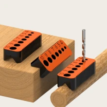 1/4件套精密公制钻头导向器 - 通用工具，适用于4-10毫米钻头，非常适合木工和金属加工。 - 彩色 - 查看 2