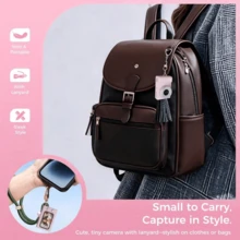 W&O Mini Camera 1080P HD Video Recorder -Digital Camera With 32GB Card, For Travel/Vlog/Night Shooting, Time-Lapse Shooting, Video Recording,Holiday Gift - Minicamera-pink - View 10