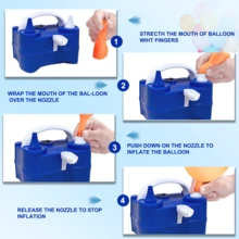 AOYI 1 Piece Portable Electric Balloon Pump With Dual Nozzles Electric Balloon Inflator Blower Great For Party Decorations, Parties And Time Saving, Suitable For Graduation Gifts, Bachelor Parties, Bridesmaid Gifts, Father's Day Gifts, Halloween Decorations, Halloween Gifts - EU C Type Plug(220-240V) - View 6