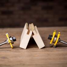 2 Pcs Router Bit 1/4 Milling Cutter Router Bit Assembly Tongue Stilt Kit Vmingo - Yellow - View 9