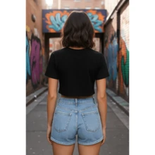 Cropped Camiseta One Piece Wanted Sanji Only Alive Série Anime - Preto - Visão 2