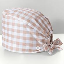 1 pezzo Cappellino da lavoro in poliestere per donne, con scollo a V, stampa digitale a quadri colorati, adatto per medici, infermieri, saloni di bellezza, ospedali veterinari e addetti alle pulizie, antibatterico e anti-polvere - Multicolore - Visualizzare 19